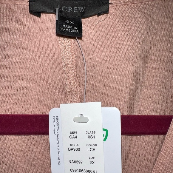 Plus Size J.Crew Ribbed Button-front Knit Dress. US size 2X. BA960- LUXURY CAMEL - Picture 4 of 6
